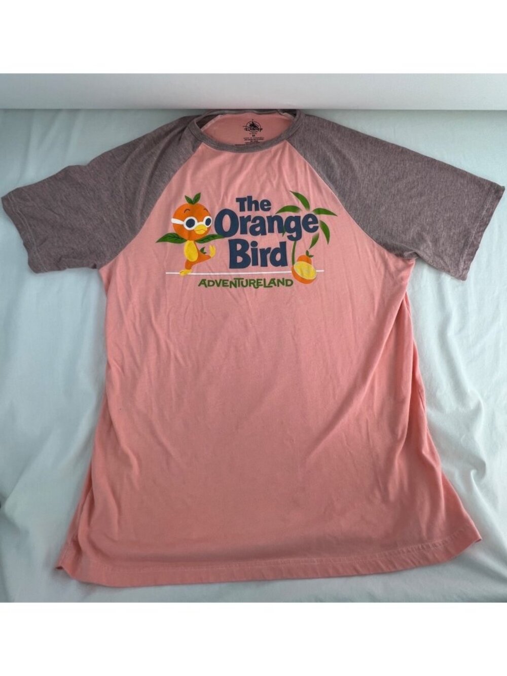 Disney Parks The Orange Bird Adventureland Graphic T-Shirt Raglan Sleeves Sz M